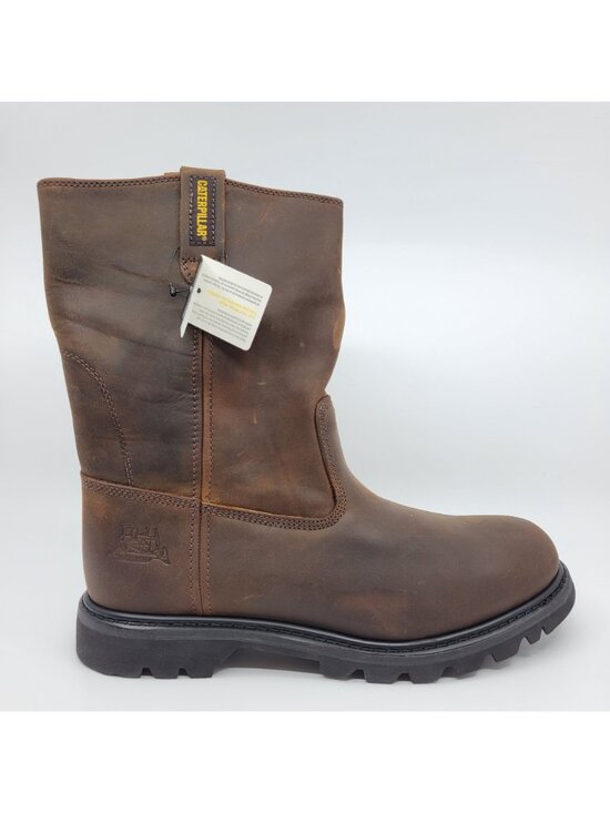 Caterpillar CAT Work Boots 9 M Revolver Soft Toe Wellington Brown Leather P72191 main image 8